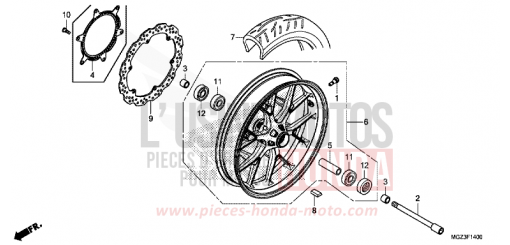 ROUE AVANT CBR500RAD de 2013